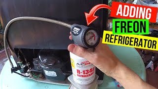 How To Correctly Add Freon to your Refrigerator R134a Jonny DIY [upl. by Eleda]