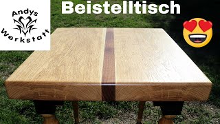 😍 Beistelltisch selber bauen  Eiche Nussbaum Metall  diy [upl. by Munmro930]