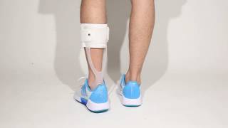 How To Put On Drop Foot Brace  AFO Leaf Spring Splint  Orthomen [upl. by Atsirak]