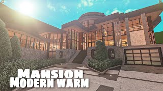 Bloxburg Mansion Warm House No Large Plot  House Build [upl. by Lorimer]