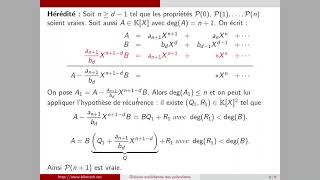 Division euclidienne des polynômes  la preuve [upl. by Hibben847]