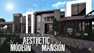 Aesthetic Hillside Modern Mansion 140k No Large Plot ROBLOX Bloxburg [upl. by Sanferd]