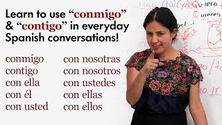 How to use quotconmigoquot and quotcontigoquot in Spanish questions and answers Read the description below [upl. by Tsnre603]