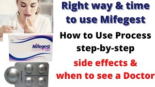 Right way to use mifegest mtp kit  right time to take mifegest kit  how to use process in English [upl. by Waddell]