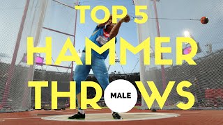 Top 5  Hammer Throws  Hammer Throw World Records Men [upl. by Pish]