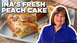 Ina Gartens 5Star Fresh Peach Cake  Barefoot Contessa  Food Network [upl. by Kenrick]