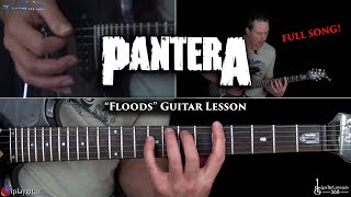 Floods Guitar Lesson FULL SONG  Pantera [upl. by Derrek189]