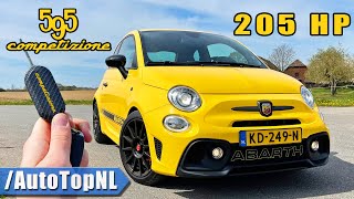 205HP ABARTH 595 Competizione REVIEW on AUTOBAHN by AutoTopNL [upl. by Aloise257]