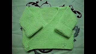 tuto tricot brassière bébé parti 1 [upl. by Enyamert]