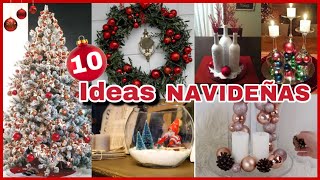 DIY  10 ADORNOS NAVIDEÑOS CASEROS  DECORACION NAVIDEÑA HECHA A MANO  NatyGloss [upl. by Cornel]