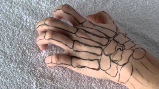 Skeleton hand halloween makeup tutorial [upl. by Jessie]