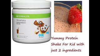 Easy Chocolate Shake in only 2 ingredients Protein Shake for kids kids drink chacolate shake [upl. by Ellerol]