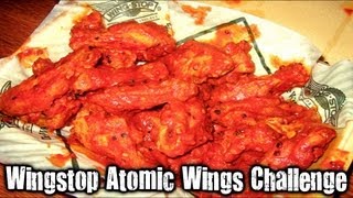 Wingstop Atomic Wings Challenge [upl. by Ehpotsirhc]