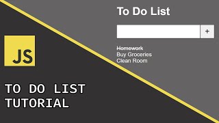 To Do List  Javascript Beginner Project Tutorial [upl. by Tarrance770]