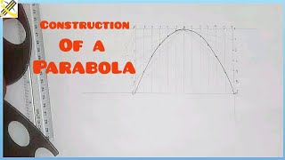 ParabolaRectangular method in  Technical drawing  construction [upl. by Bill827]