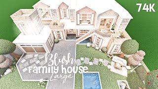 Blush Large Family House  Bloxburg Build [upl. by Ajet]