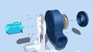 Centrifugal Fan working  Centrifugal fan animation  How Centrifugal fan works  Centrifugal blower [upl. by Borman]