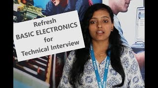 Basic Electronics introduction for technical interviews [upl. by Daphne243]