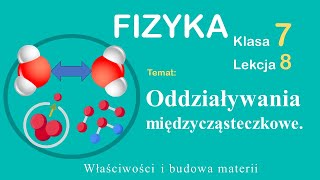 Fizyka Klasa 7 Lekcja 8 Oddziaływania międzycząsteczkowe [upl. by Abil]