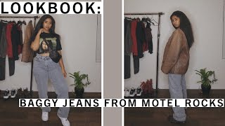 LOOKBOOK  my new baggy jeans from motel rocks [upl. by Huberman]