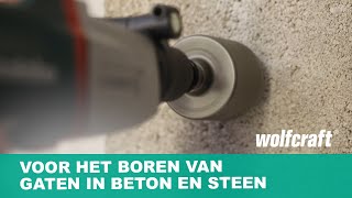 Boorkroon voor het boren van gaten in beton en steen [upl. by Cherin]