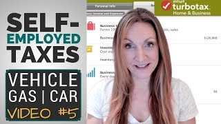 SelfEmployed TurboTax VIDEO 5 How To WriteOff a Vehicle Actual Method vs Standard Mileage [upl. by Akenahc]