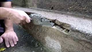 Patch concrete steps easy DIY [upl. by Bainter464]