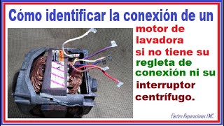 Motor de lavadora arranque sin interruptor centrífugo Connect motor without its centrifugal switch [upl. by Anail]