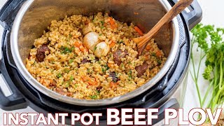 How To Make Instant Pot Rice Recipe Beef Plov Recipe [upl. by Necyrb]