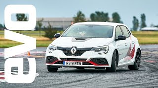 Renault Megane RS TrophyR track test  evo REVIEW [upl. by Anirac]