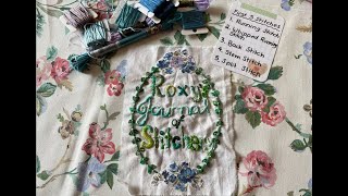 roxysjournalofstitchery I EP04 Stitching Sampler Stitches 15 [upl. by Ranee219]