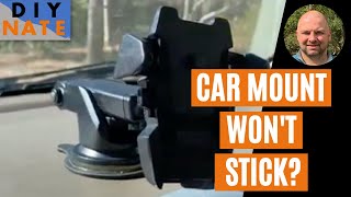 Fix Car Cell Phone Holder Not Sticking Sticky Gel Pad amp Suction Cup Solve iOttie  by DIYNate [upl. by Arraes]