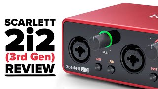 Focusrite Scarlett 2i2 3rd Gen Review  Audio Interface for XLR Mic Podcasting Gear [upl. by Nosittam]