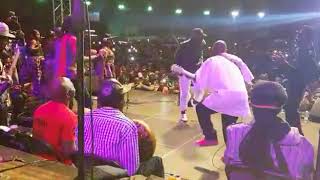 Tuku Joins Mukanya on Stage Live Nyoka Musango Big Bira 2018 [upl. by Irpak]