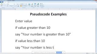 Pseudocode Examples How to program Next topic Logic leaks [upl. by Amary313]