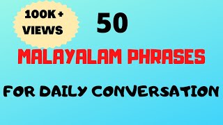 50 Malayalam Phrases amp words for Daily ConversationFluent in MalayalamMalayalam words [upl. by Eilyah]