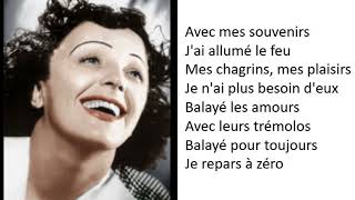 Edith Piaf  Non Je ne regrette rien [upl. by Meagan]