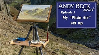 Plein Air watercolour painting setup with Andy Beck [upl. by Lashond]