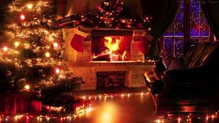 🎧 Christmas ambience  Snowstorm amp Crackling Fireplace Sounds 10 Hours [upl. by Thorma]