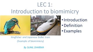 Lec 1  Introduction to Biomimicry WHAT IS BIOMIMICRYLESSONS FROM NATURE [upl. by Ellehs]