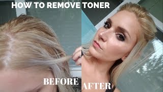 HOW TO REMOVE TONER FROM HAIR  REMOVE TONER EASILY AT HOME [upl. by Weir]