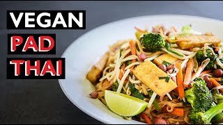 Vegan Pad Thai Recipe  EASY HOW TO MAKE ผัดไทย ˌpäd ˈtī [upl. by Nek]