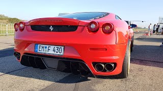 Ferrari F430 with Straight Pipes F1 KILLER SOUNDS [upl. by Frechette]