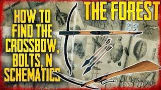 HOW TO FIND THE CROSSBOW BOLTS amp SCHEMATICS  The Forest [upl. by Lucian]