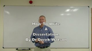 How To Write A Dissertation at Undergraduate or Masters Level [upl. by Lyon193]