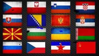 Anthems of Slavic countries  Hymny slovanských štátov  HQ [upl. by Anircam474]