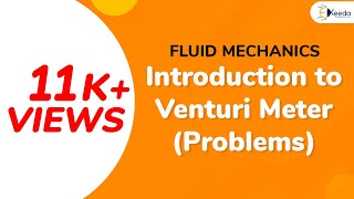 Venturi meter  Problem 1  Fluid Dynamics  Fluid Mechanics 1 [upl. by Nella]