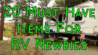 New To Camping amp RVing 20 Must Have Items For RV NewbiesNew RV Owners [upl. by Ueih]