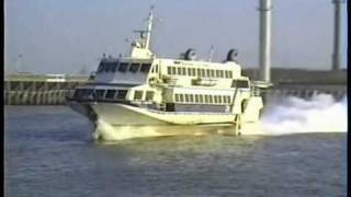 Oostende 1989  Ferry to Dover  RMT Boeing Jetfoil Pricesse Clementine [upl. by Nahsed]