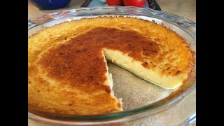 MAGIC CUSTARD PIE  AN EASY FAST AND IMPRESSIVE DESSERT [upl. by Erodroeht]